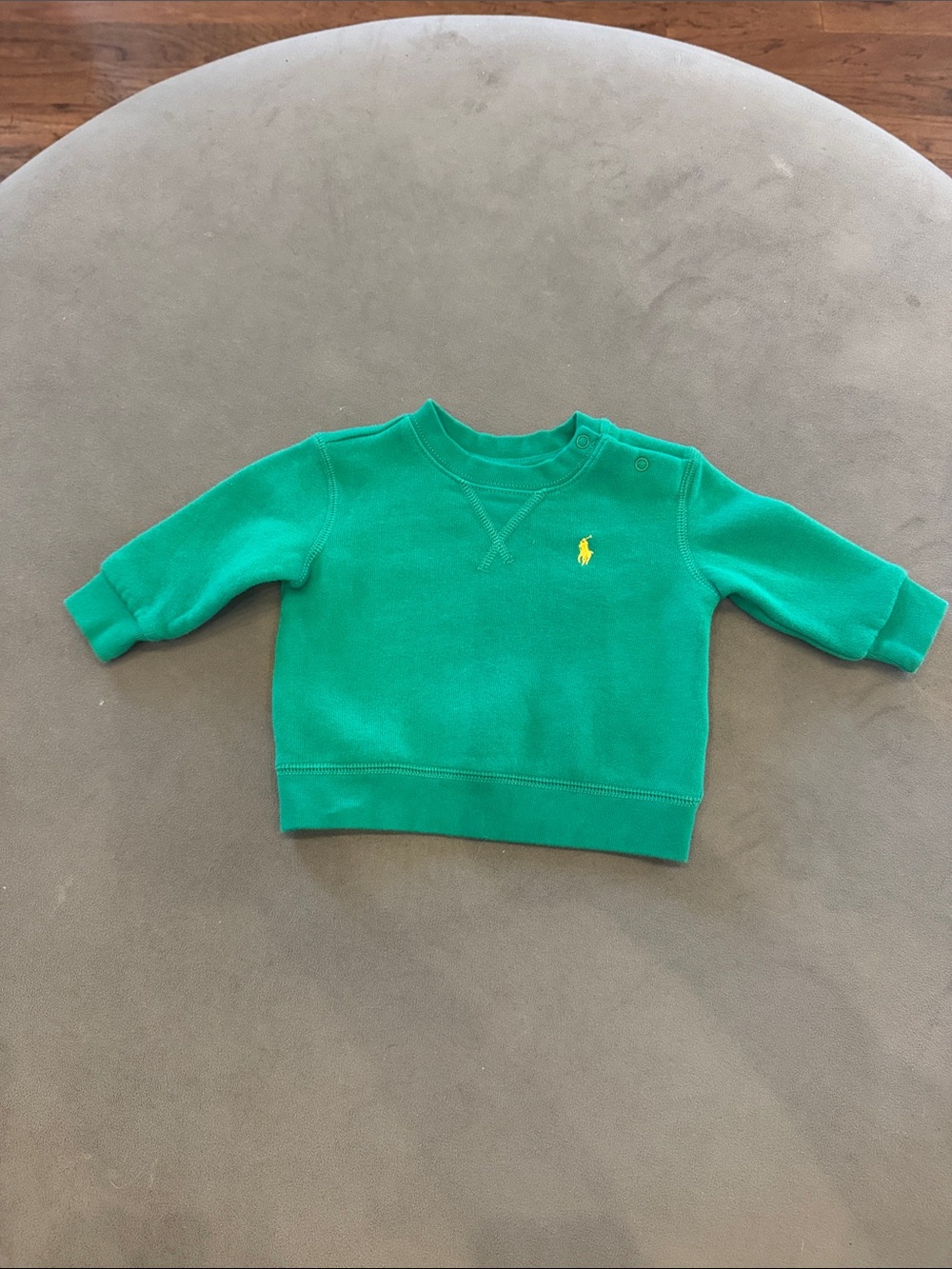 Polo by Ralph Lauren Green Crewneck Sweatshirt with Yellow Pony